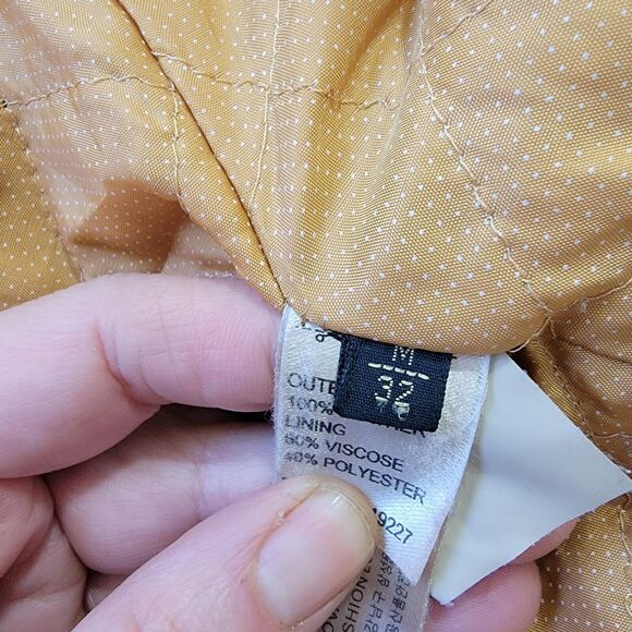 Massimo Dutti Leather Zip Moto Biker Fitted Jacket Tan Brown Women's Size M 4701 - Picture 11 of 16